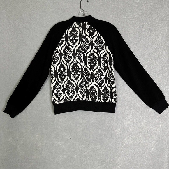 Lover + Friends Revolve Jacket Women Size Small Bomber Varsity Jacquard Artsy - Picture 3 of 14